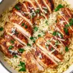 Creamy Parmesan Orzo with Chicken and Asparagus Recipe