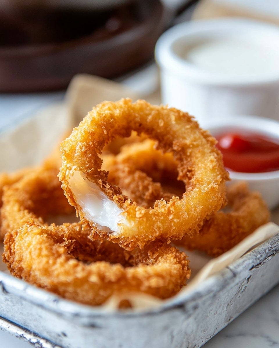 Fried Homemade Onion Rings Recipe