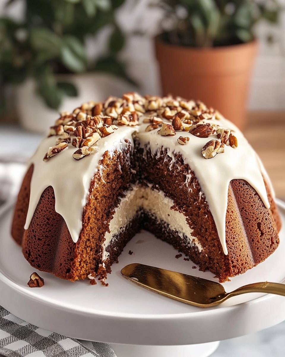 Carrot Bundt Cake with Cream Cheese Filling and Frosting Recipe