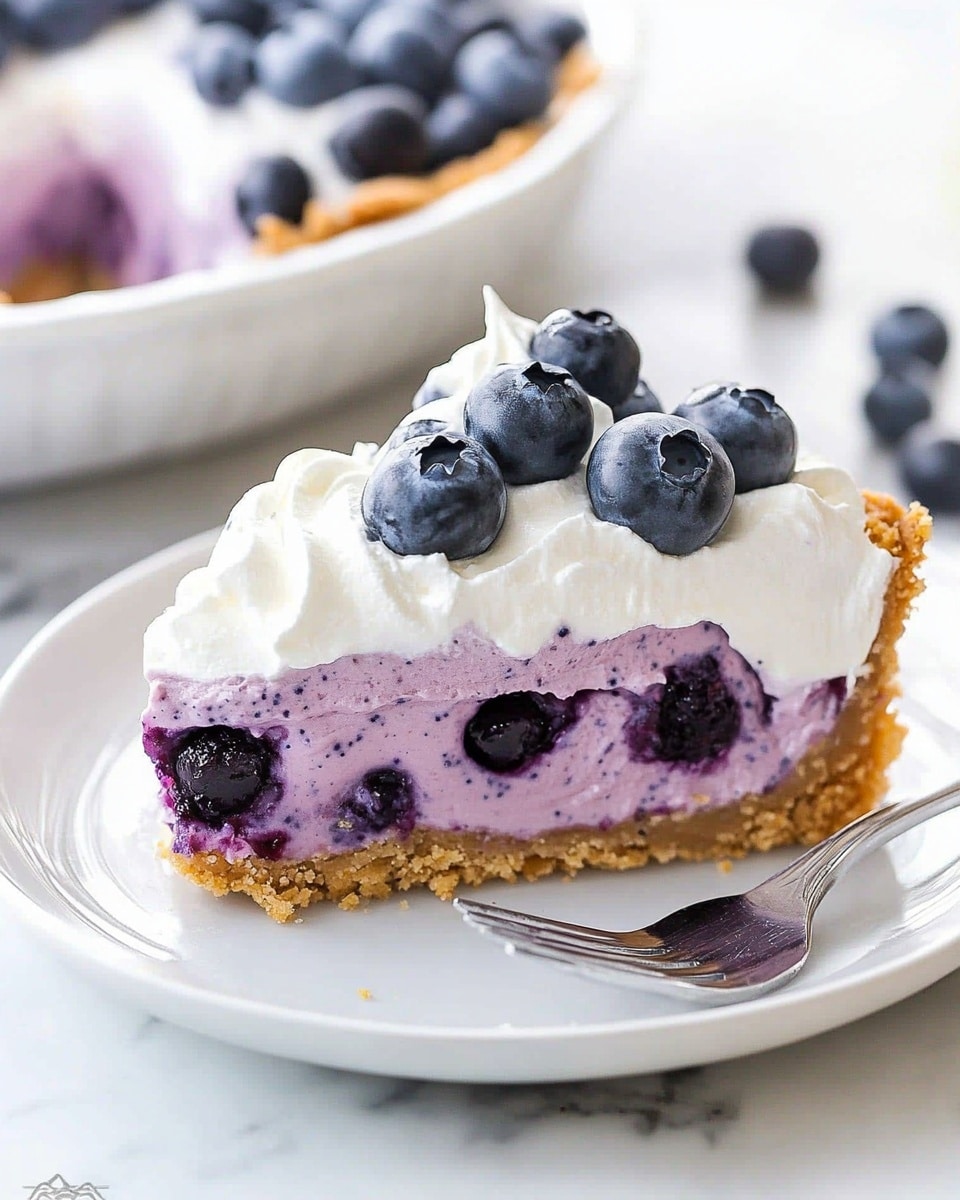 No Bake Blueberry Cream Pie Recipe