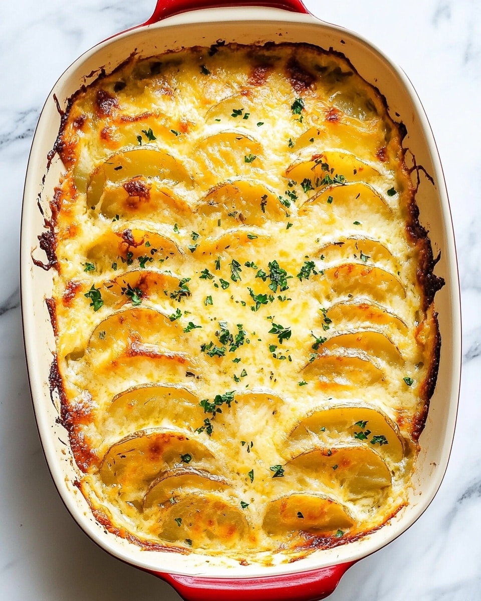 Easy Cheesy Scalloped Potatoes, cheesy scalloped potatoes, creamy potato side dish, easy comfort food recipes, cheesy potato casserole