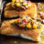 Tropical Coconut Crusted Fish with Mango Salsa Recipe