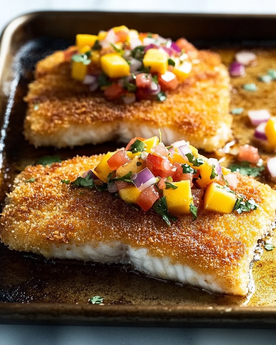 Tropical Coconut Crusted Fish with Mango Salsa Recipe