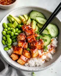 Honey Sriracha Salmon Bowls Recipe