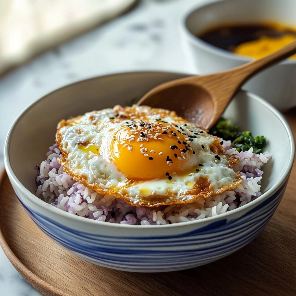 Gyeran Bap (Easy Korean Egg Rice with Leftover Rice) Recipe - Recipe Image