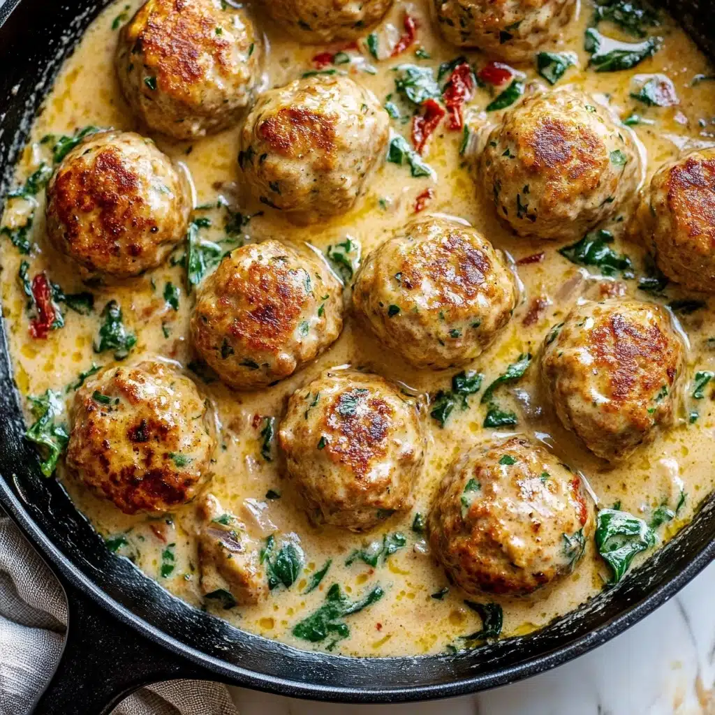 Creamy Spinach Turkey Meatballs Recipe - Recipe Image
