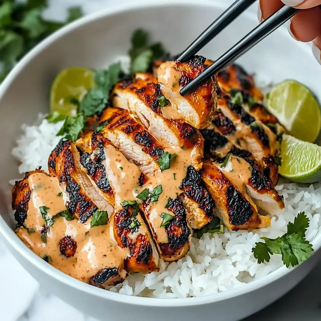 Sweet Chili Chicken Bowl with Coconut Lime Drizzle Recipe - Recipe Image