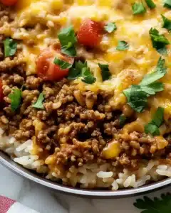 Ground Beef and Rice Skillet Recipe