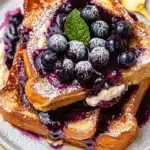 Brioche French Toast with Blueberry Compote & Crème Fraîche Recipe