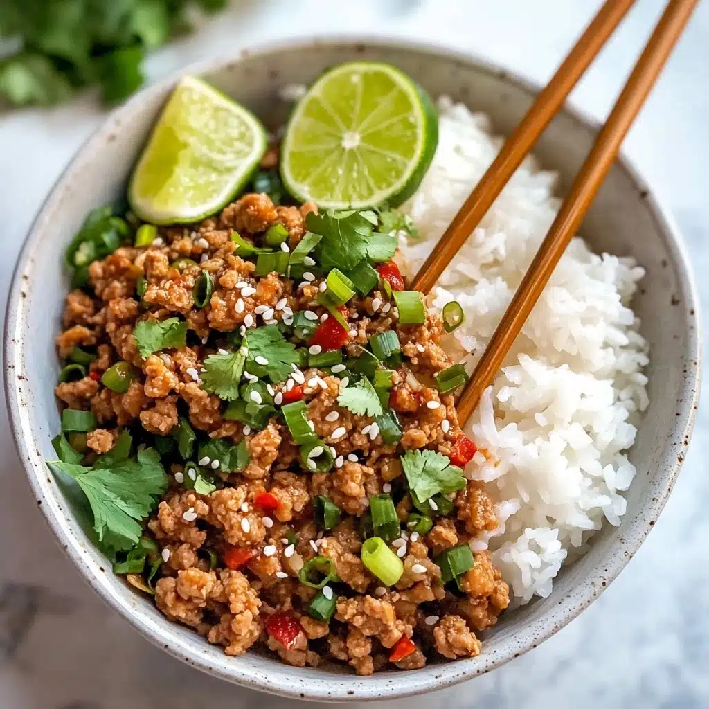 Asian Ground Turkey Rice Bowls Recipe - Recipe Image