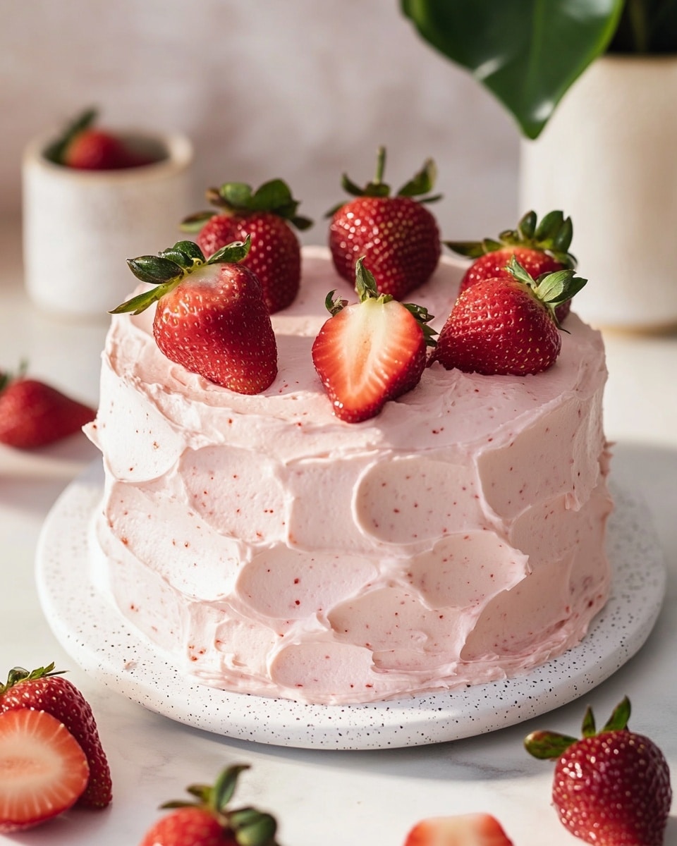 Strawberry Chocolate Cake with Strawberry Jam and Cream Cheese Frosting Recipe