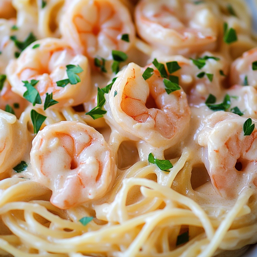 Creamy Garlic Shrimp Pasta Recipe - Recipe Image