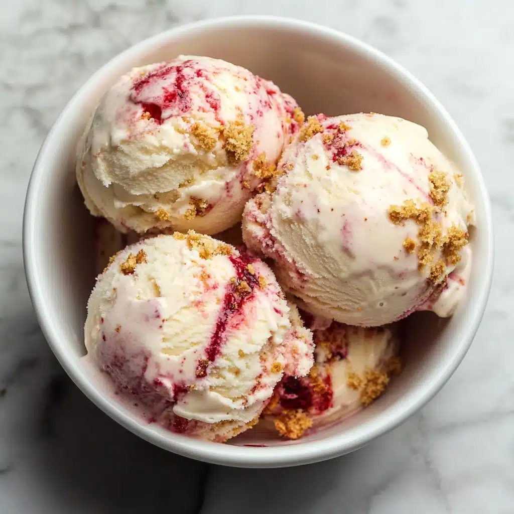 Easy No Churn Cherry Cheesecake Ice Cream Recipe - Recipe Image