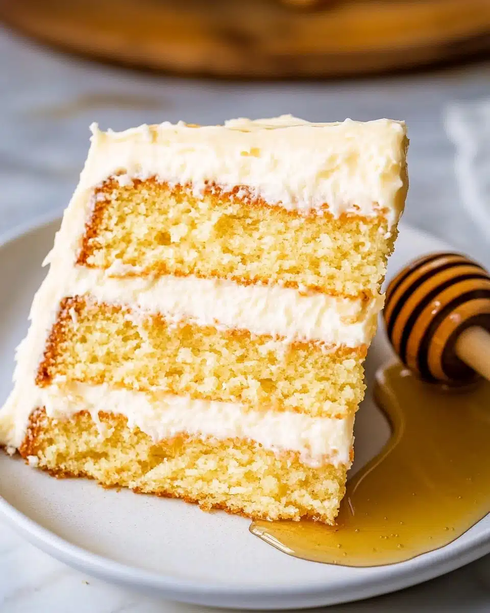 Cornbread Cake with Whipped Honey Buttercream Frosting Recipe