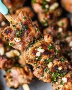 Air Fryer Garlic Parmesan Chicken Skewers Recipe