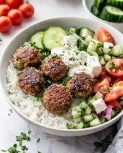 Greek Turkey Meatballs with Tzatziki Recipe