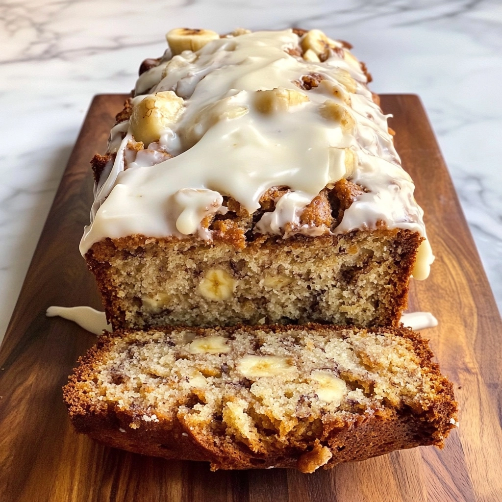 Cinnamon Roll Banana Bread Recipe - Recipe Image