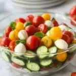 Balsamic Caprese Salad with Cucumbers Recipe