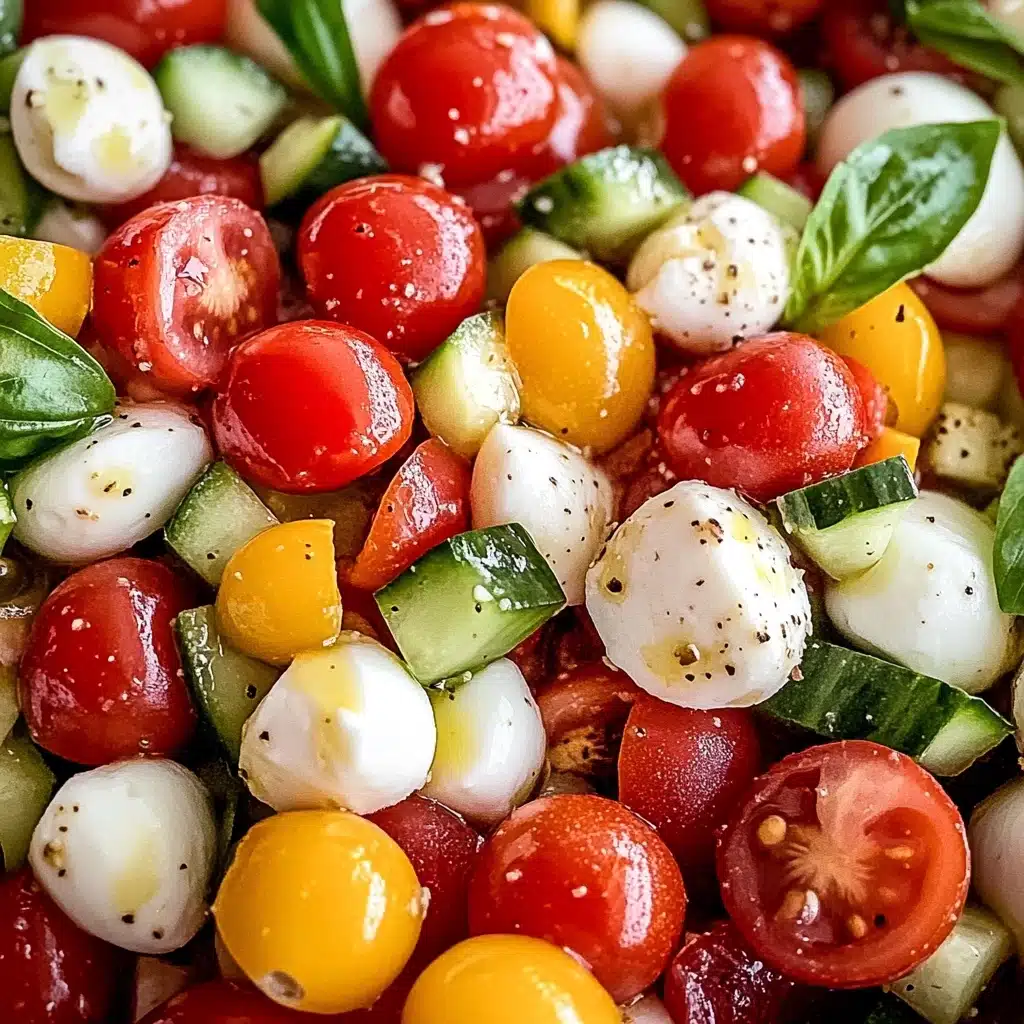 Balsamic Caprese Salad with Cucumbers Recipe - Recipe Image
