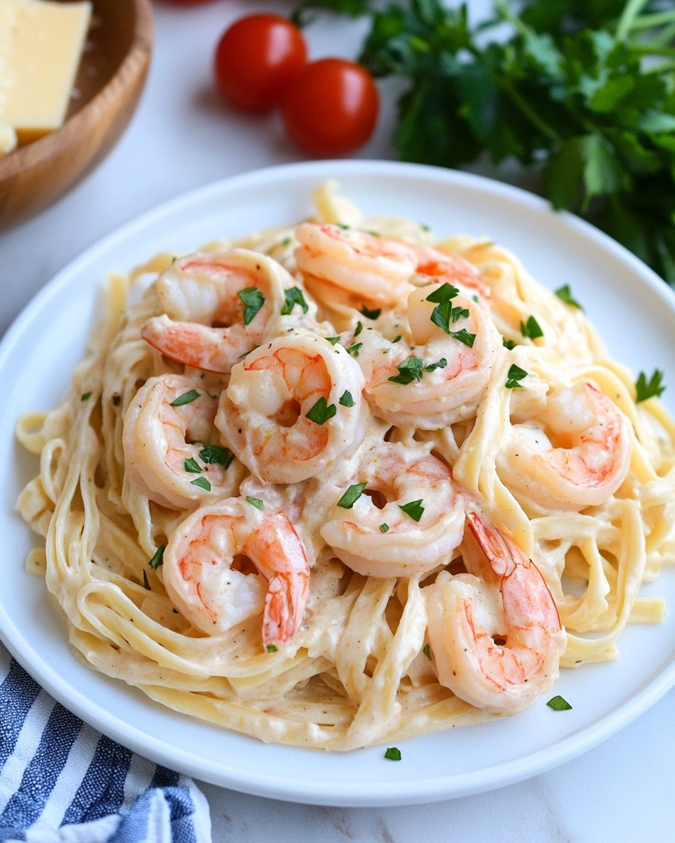 Creamy Garlic Shrimp Pasta Recipe