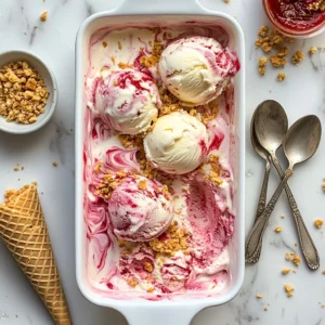 Easy No Churn Cherry Cheesecake Ice Cream Recipe