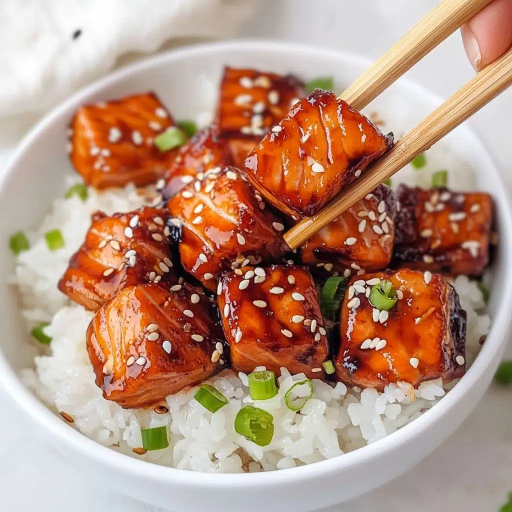 Honey Garlic Salmon Bites Recipe - Recipe Image