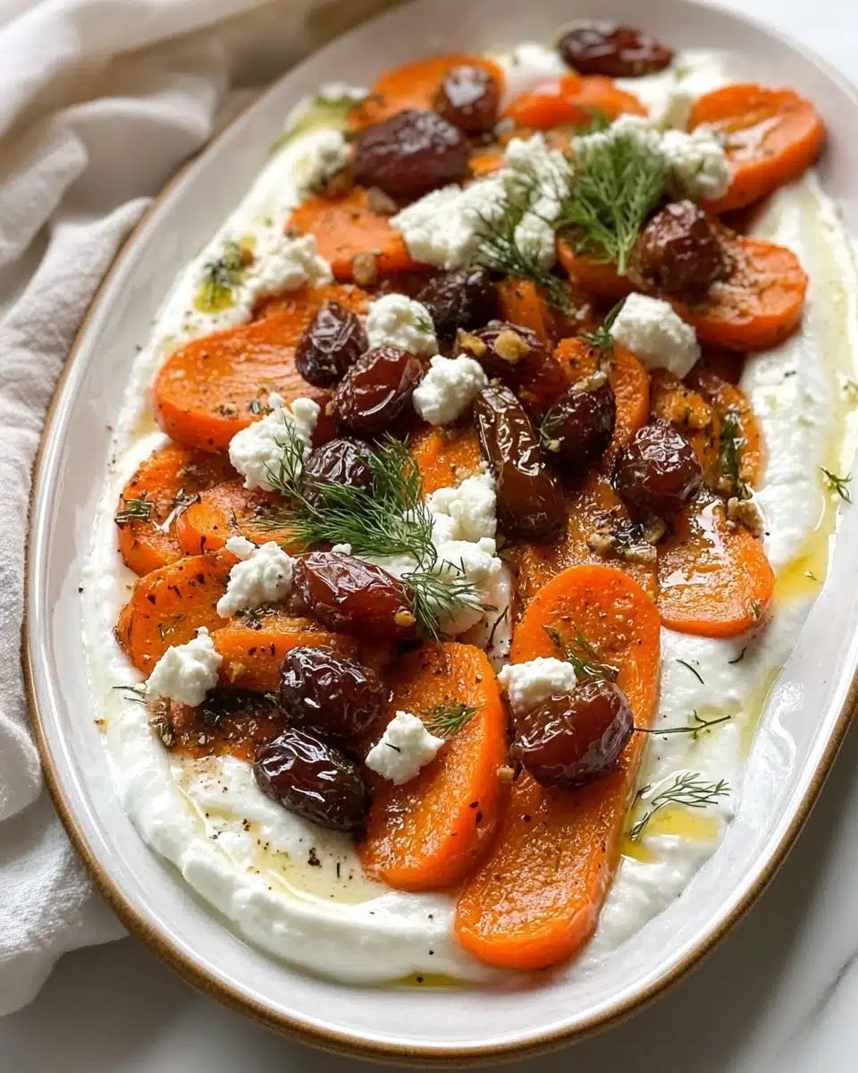 Harissa Maple Carrots with Whipped Feta Recipe
