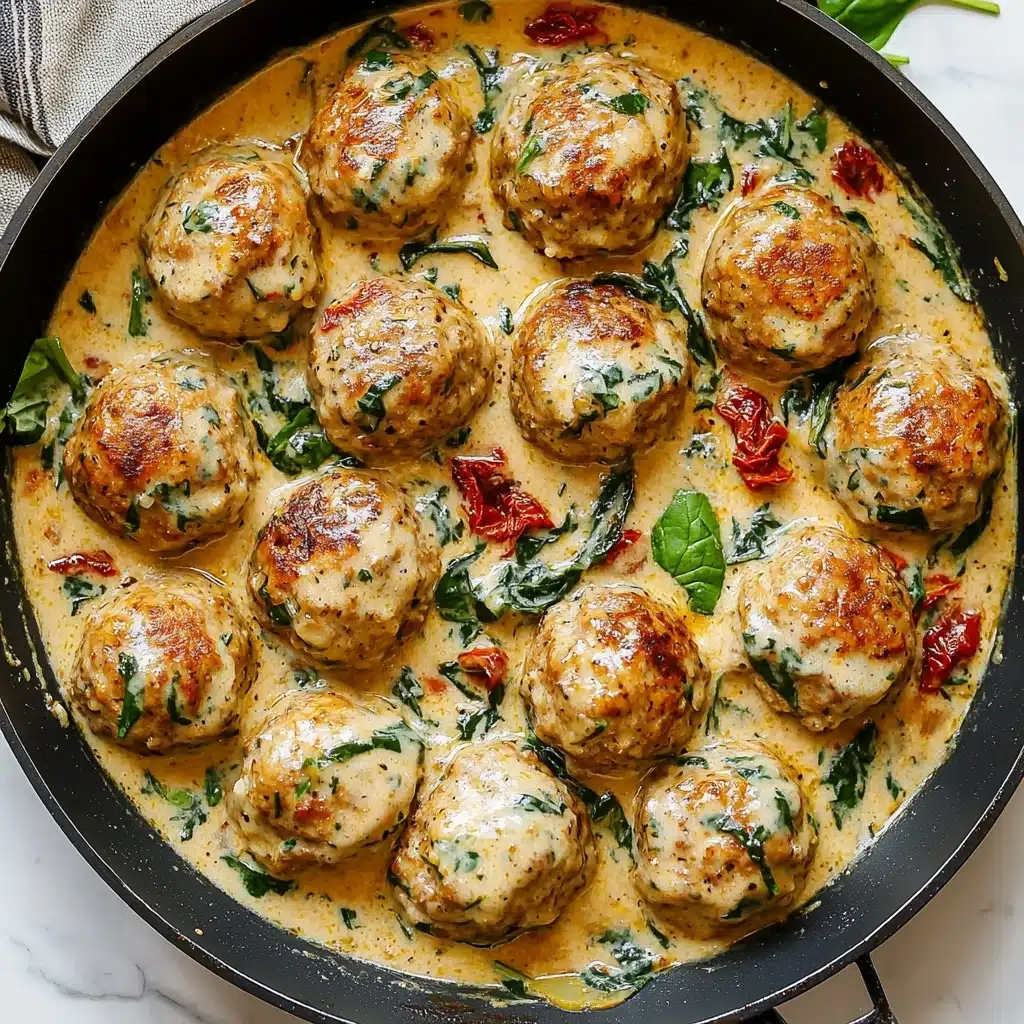 Creamy Spinach Turkey Meatballs Recipe - Recipe Image