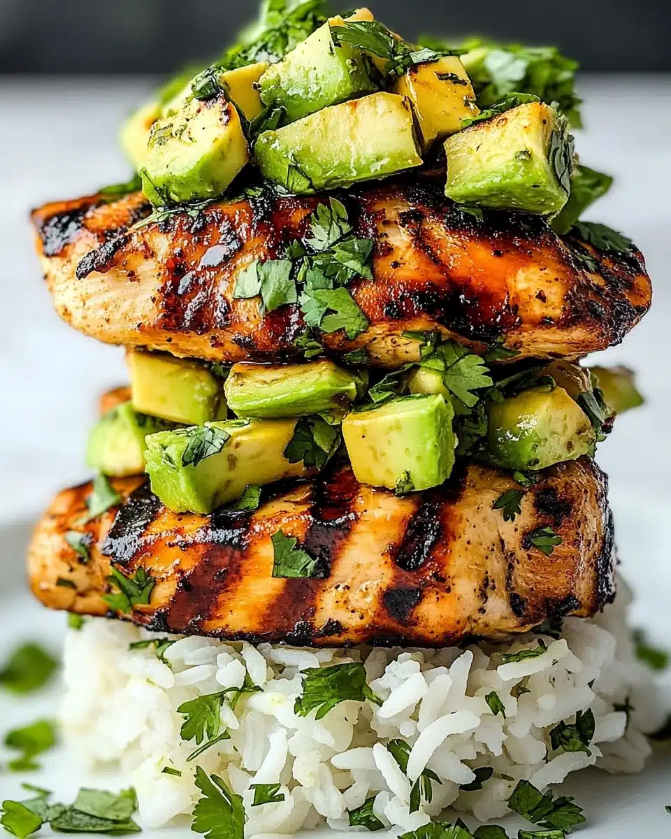 Honey Lime Chicken & Avocado Rice Stack Recipe