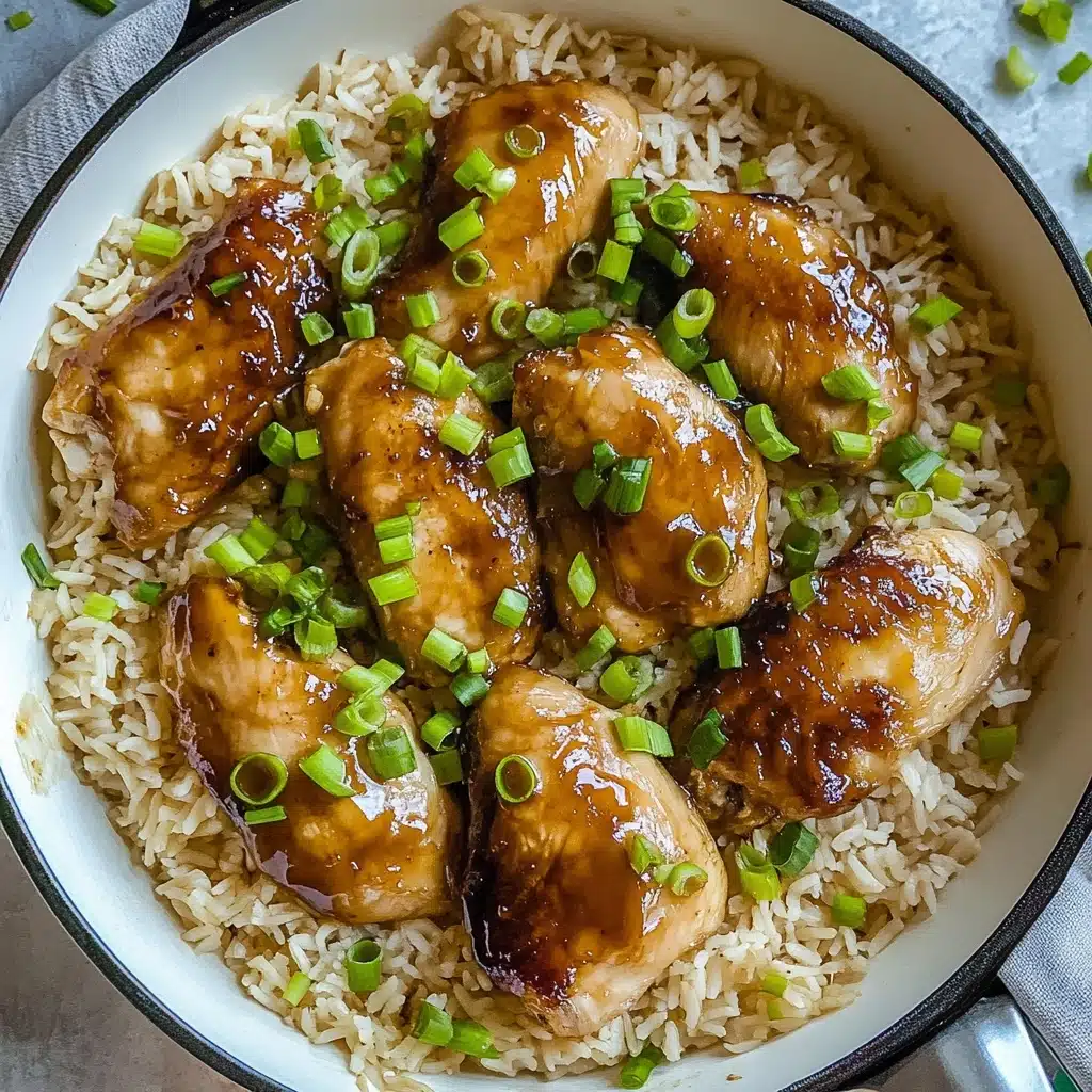 Soy Garlic Chicken and Rice Recipe - Recipe Image