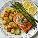Salmon, Potato, + Asparagus Sheet Pan Meal Recipe