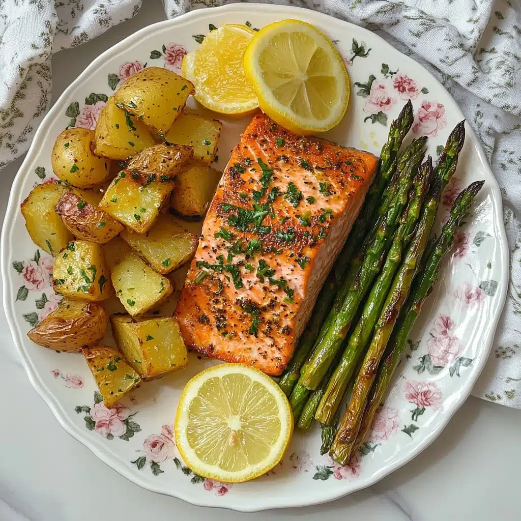 Salmon, Potato, + Asparagus Sheet Pan Meal Recipe - Recipe Image