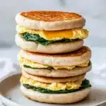 Spinach & Egg Meal Prep Breakfast Sandwiches Recipe