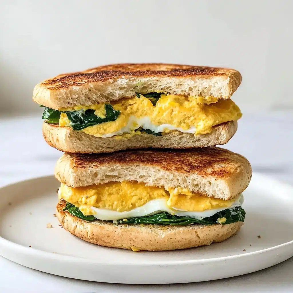 Spinach & Egg Meal Prep Breakfast Sandwiches Recipe - Recipe Image
