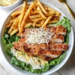 Healthy Chicken Caesar Salad with Fries Recipe