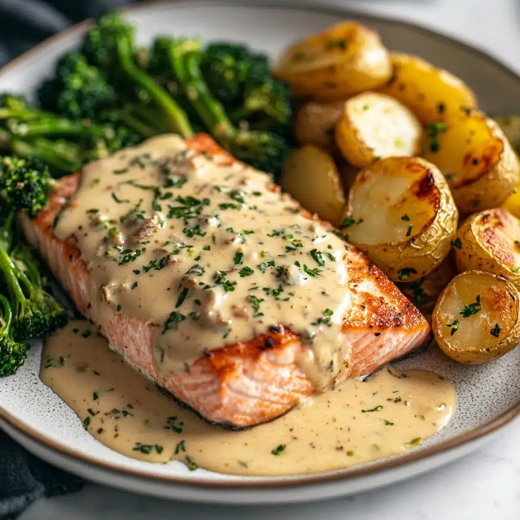 Baked Salmon with Amazing Lemon Sauce Recipe - Recipe Image