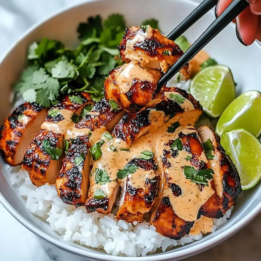 Sweet Chili Chicken Bowl with Coconut Lime Drizzle Recipe - Recipe Image