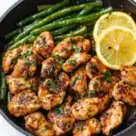 Lemon Garlic Butter Chicken and Green Beans Skillet Recipe