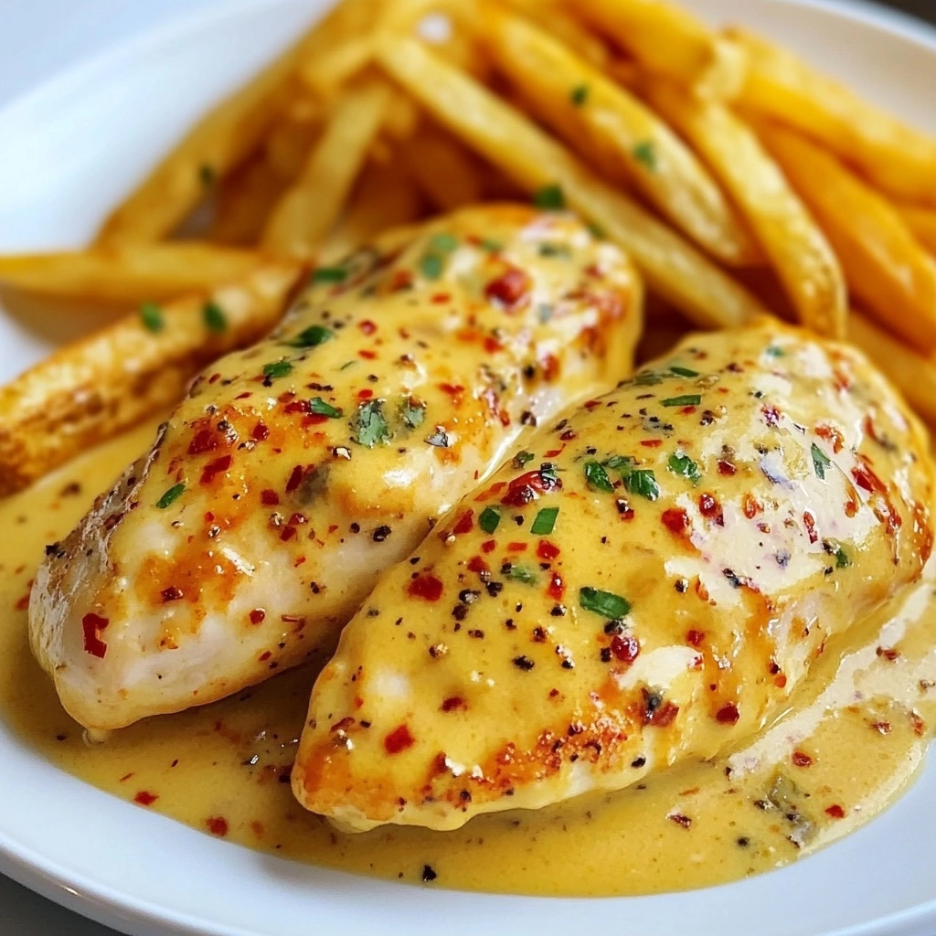Chicken Fillet in Spicy, Creamy Garlic-Parmesan Sauce Recipe - Recipe Image