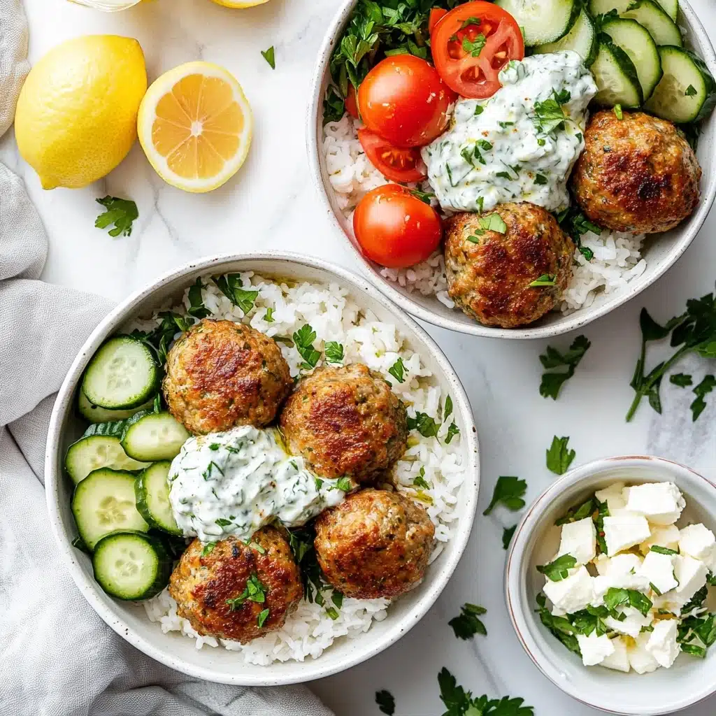 Greek Turkey Meatballs with Tzatziki Recipe - Recipe Image