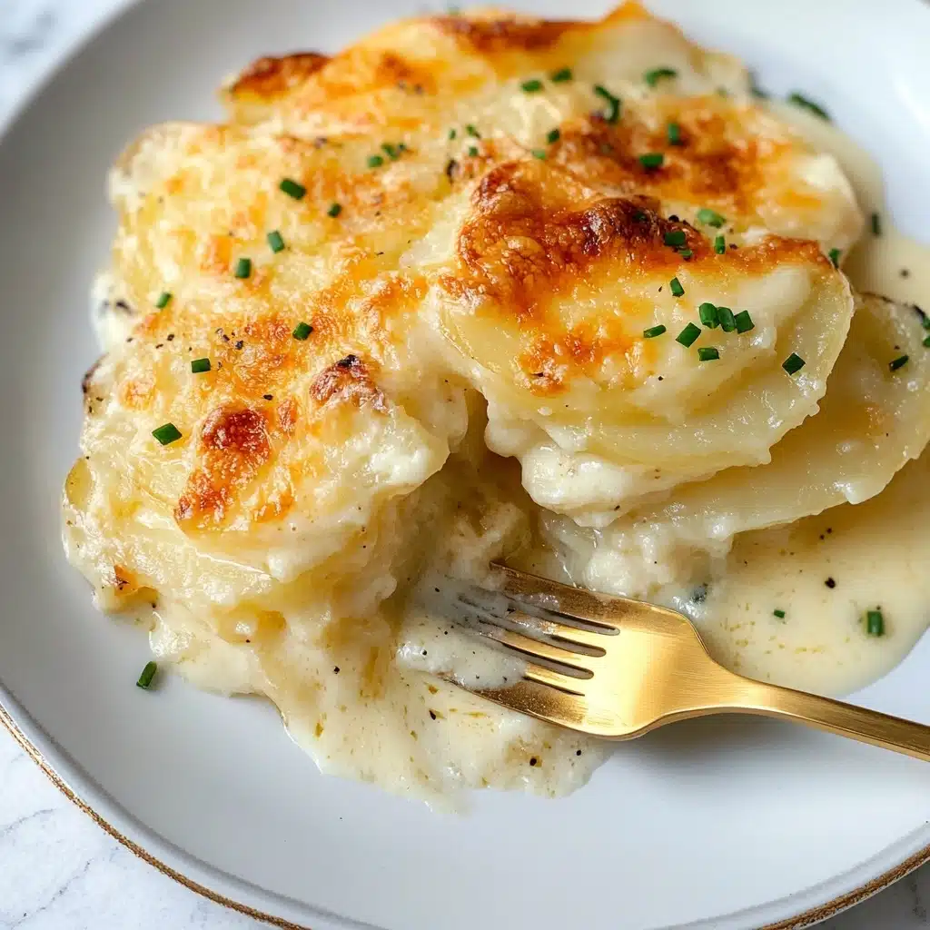Roasted Garlic Potatoes au Gratin Recipe - Recipe Image