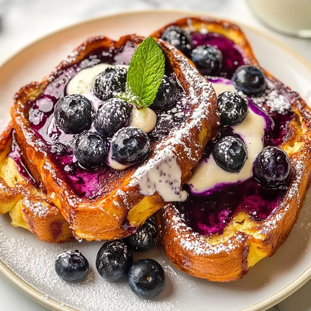 Brioche French Toast with Blueberry Compote & Crème Fraîche Recipe - Recipe Image