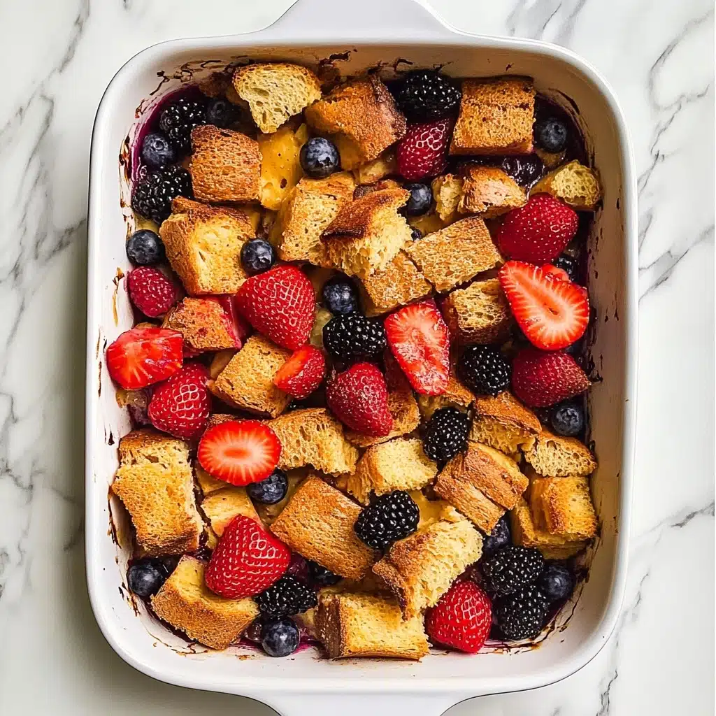 Berries & Cream French Toast Casserole Recipe - Recipe Image