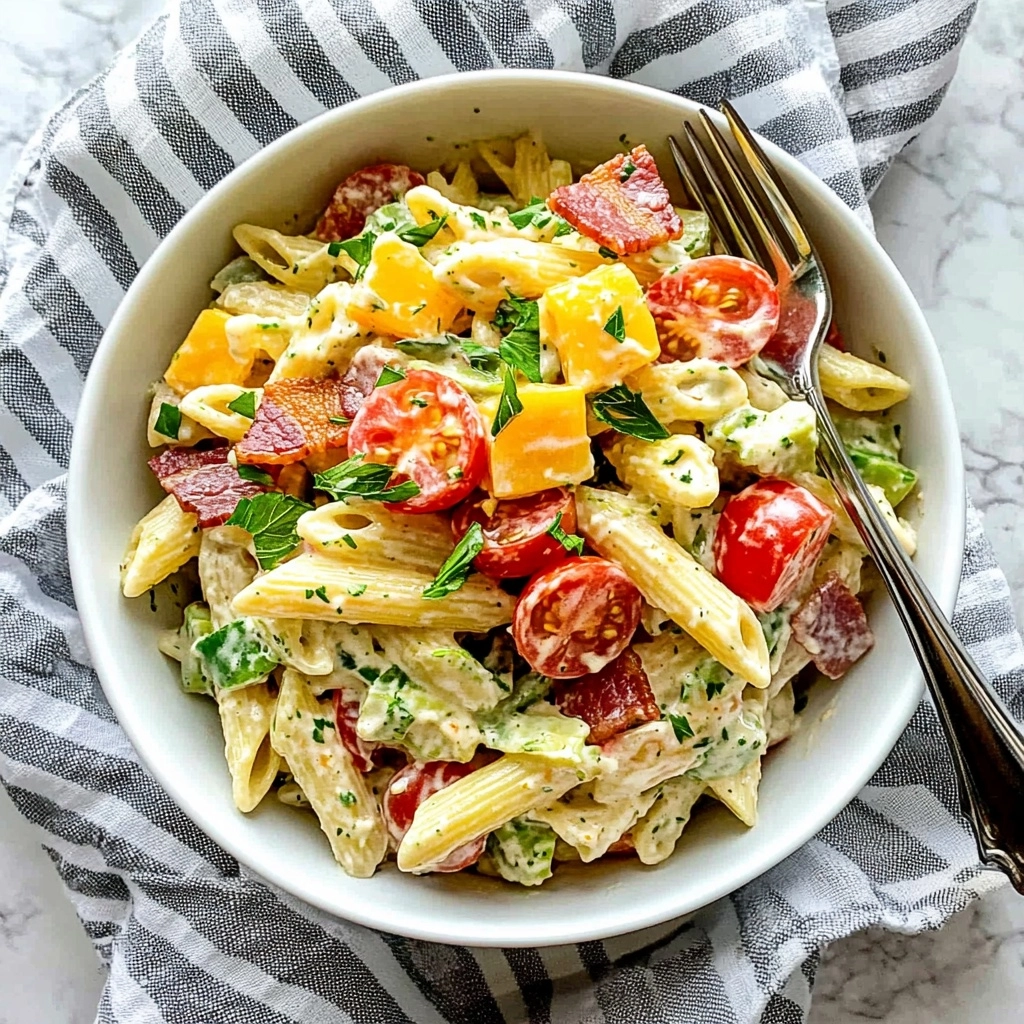 Chicken Club Pasta Salad Recipe - Recipe Image