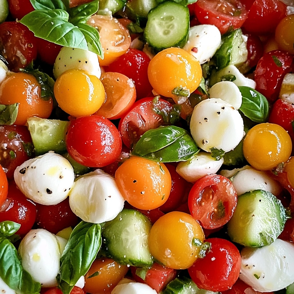 Balsamic Caprese Salad with Cucumbers Recipe - Recipe Image