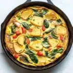 Frittata with Potatoes, Red Peppers, and Spinach Recipe