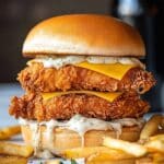 Homemade Baked Filet-O-Fish Burger with Crispy Fish Fillets and Tartare Sauce Recipe