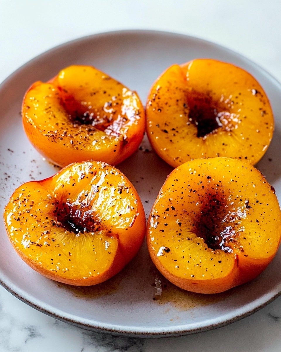 Pan-Fried Caramelized Peaches with Cinnamon and Ginger Recipe
