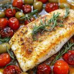 Baked Fish with Cherry Tomatoes and Olives Recipe