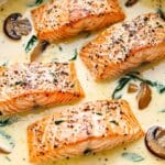 Tuscan Salmon with Parmesan Cream Sauce Recipe